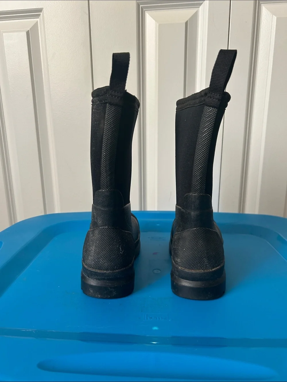 Kids Black Waterproof Rain & Snow Boots with Easy Pull Tabs